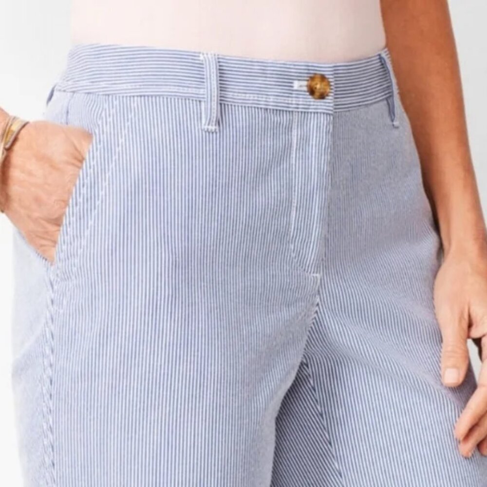Talbots Simply Flattering The Weekend Chinos- Blue and White Stripe
